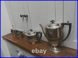 S & L silver plate 4 piece tea set 1800's Mappin and Webb
