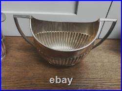 S & L silver plate 4 piece tea set 1800's Mappin and Webb