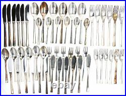 Sambonet Modernist Silver Plated Cutlery 54 pieces Anticor Vintage