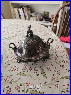 Seven Piece Antique Figural Clawfoot Silver Plate Tea Set