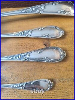 Sfam Cutlery Set 36 Piece Fork Spoon Ladle Silver Plated Louis XV Model