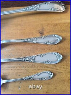 Sfam Cutlery Set 36 Piece Fork Spoon Ladle Silver Plated Louis XV Model