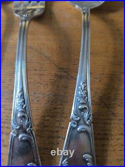 Sfam Cutlery Set 36 Piece Fork Spoon Ladle Silver Plated Louis XV Model