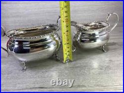 Sheffield A1 Silver Plated 3 Piece Tea Coffee Set & Oval Gallery Tray