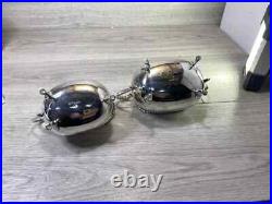Sheffield A1 Silver Plated 3 Piece Tea Coffee Set & Oval Gallery Tray