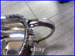 Sheffield A1 Silver Plated 3 Piece Tea Coffee Set & Oval Gallery Tray