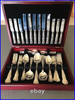 Sheffield A1 Silver Plated Kings Pattern 50 Piece Cutlery Set By Eben Parker Ltd
