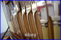 Sheffield Antique Silver plated Service 44 Piece Cutlery Firth Stainless fr. 1920