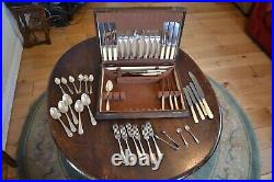 Sheffield Antique Silver plated Service 44 Piece Cutlery Firth Stainless fr. 1920