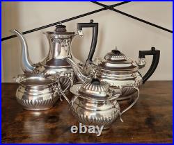 Sheffield England Silver Plated Tea & Coffee Set 4 Piece Vintage Service