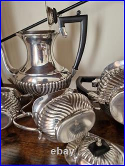 Sheffield England Silver Plated Tea & Coffee Set 4 Piece Vintage Service