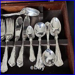 Sheffield England cutlery set 66 EPNS A1 SilverPlate 8 Piece Knives Forks Spoons