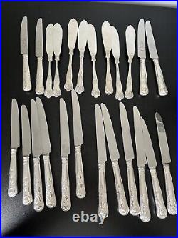 Sheffield England cutlery set 66 EPNS A1 SilverPlate 8 Piece Knives Forks Spoons