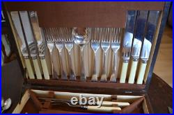 Sheffield Firth Stainless Steel Vintage Cutlery Set 44 Pieces silver plated 1920