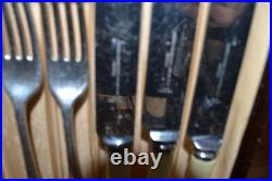 Sheffield Firth Stainless Steel Vintage Cutlery Set 44 Pieces silver plated 1920
