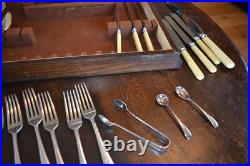 Sheffield Firth Stainless Steel Vintage Cutlery Set 44 Pieces silver plated 1920