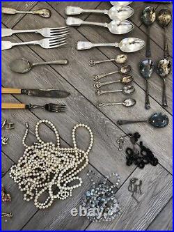 Silver 925 & epns cutlery, jewellery, watches and other pieces job lot