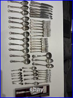 Silver Kings Pattern Collection Canteen 50 Pieces + Silver Cake Set Plated