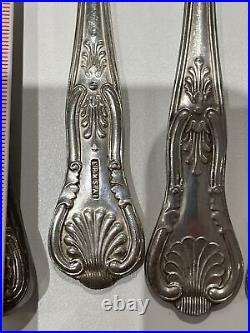 Silver Kings Pattern Collection Canteen 50 Pieces + Silver Cake Set Plated