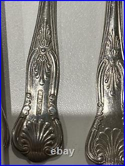 Silver Kings Pattern Collection Canteen 50 Pieces + Silver Cake Set Plated