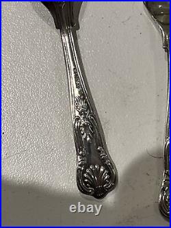 Silver Kings Pattern Collection Canteen 50 Pieces + Silver Cake Set Plated