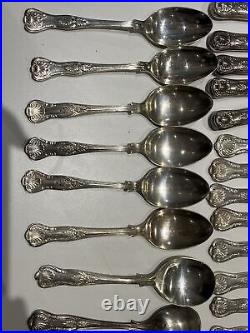 Silver Kings Pattern Collection Canteen 50 Pieces + Silver Cake Set Plated