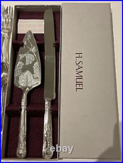 Silver Kings Pattern Collection Canteen 50 Pieces + Silver Cake Set Plated