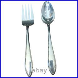 Silver Plate Lufberry Wm Rogers Mfg Co AA IS Flat Ware Chest Svc for 8 54 piece