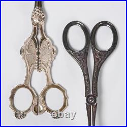 Silver Plate Serving Piece Lot Grape Shears Ladles Tongs Cracker Tray Basket 6pc