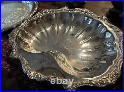 Silver Plate Serving Plates, Platters, Coffee & Tea Pots, Vase, Stein, Lot Of 12