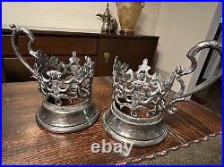 Silver Plate Serving Plates, Platters, Coffee & Tea Pots, Vase, Stein, Lot Of 12