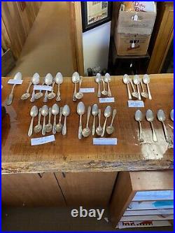 Silver Plate Silverware Flatware Lot Spoons And Forks 52 Pieces