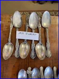 Silver Plate Silverware Flatware Lot Spoons And Forks 52 Pieces