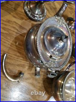 Silver Plate Tea Serving Bundle 13 pieces Community Wilcox Various Brands