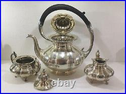 Silver Plate Tea Set 3-Piece Made in U. S. A. By Pairpoint Manufacturing Company