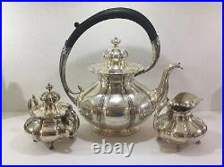 Silver Plate Tea Set 3-Piece Made in U. S. A. By Pairpoint Manufacturing Company