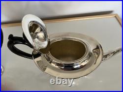 Silver Plated 4 Piece Footed Tea/coffee Service All On Raised Feet (sptcs-6) Silver Plated 4 Piece Footed Tea/coffee Service All On Raised Feet (sptcs-6)