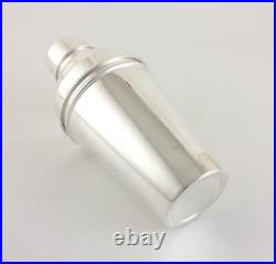 Silver Plated Art Deco English 3 Piece Cocktail Shaker. Barware. Vintage c1930