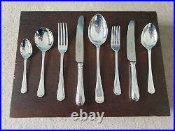 Silver Plated Cutlery A1 Sheffield (44 piece with wooden canteen)