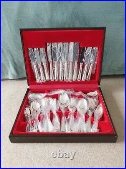 Silver Plated Cutlery A1 Sheffield (62 piece with wooden canteen)