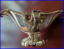 Silver Plated Large Gravy Boat Victorian Era antique Easy Polish Classy Piece NR Silver Plated Large Gravy Boat Victorian Era antique Easy Polish Classy Piece NR