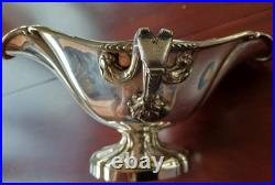 Silver Plated Large Gravy Boat Victorian Era antique Easy Polish Classy Piece NR Silver Plated Large Gravy Boat Victorian Era antique Easy Polish Classy Piece NR