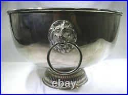 Silver Plated Lions Head Ring Handle Large Bowl Gryffindor Spell Cauldron TF