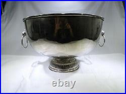 Silver Plated Lions Head Ring Handle Large Bowl Gryffindor Spell Cauldron TF