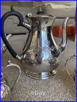 Silver Plated Vintage 4 piece Tea/Coffee Set Cooper Brothers & Sons never used