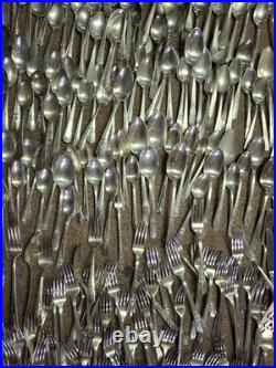 Silver Plated Vintage Flatware Mixed Lot 284 Pieces