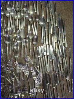 Silver Plated Vintage Flatware Mixed Lot 284 Pieces