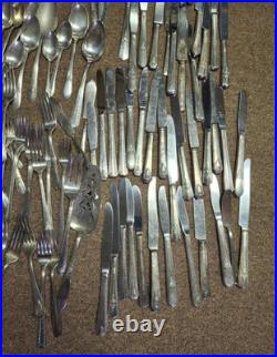 Silver Plated Vintage Flatware Mixed Lot 284 Pieces