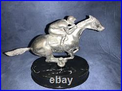 Silver plate Horse At The Races By Camusso 1953