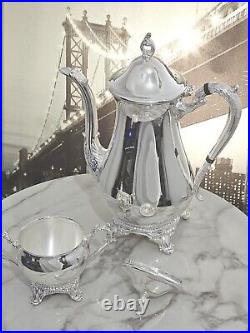 Silver plate Tea/ Coffee Set No Markings /2 pieces, Beautiful Condition
